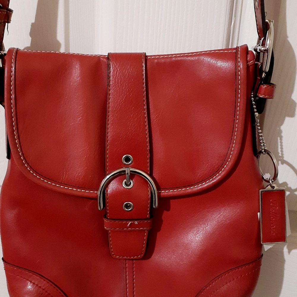 Bellerose Red Leather Crossbody Bag